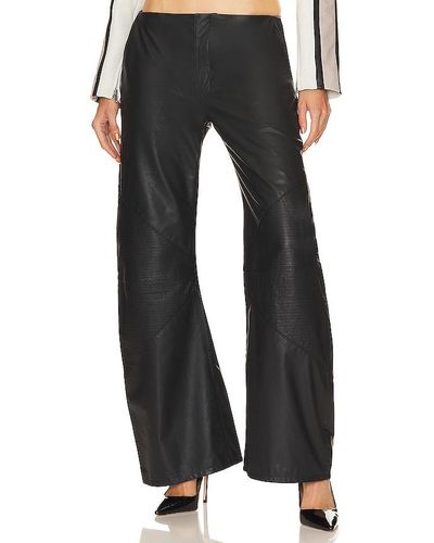 EB DENIM Hollywood Frederic Leather Trousers - Black
