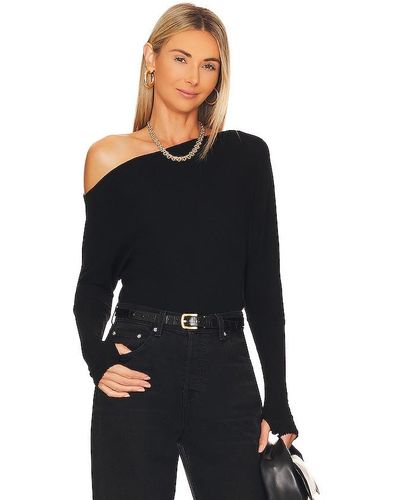 Enza Costa Jersey knit slouch top - Negro