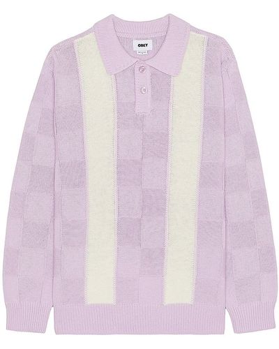 Obey Albert Polo Sweater - ピンク