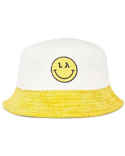 Free & Easy Be Happy Bucket Hat - Yellow