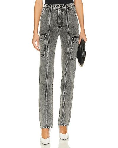 GRLFRND Harper High Rise Slim Cargo - Grey