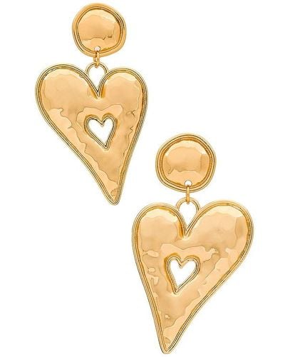 8 Other Reasons Heart Of Gold Earrings - Metallic
