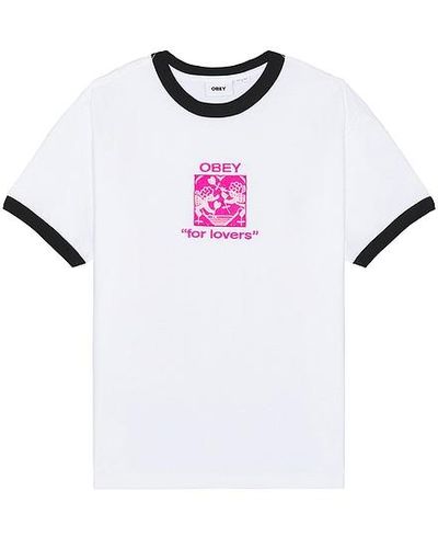 Obey Bigwig For Lovers Ringer Tee - Multicolor