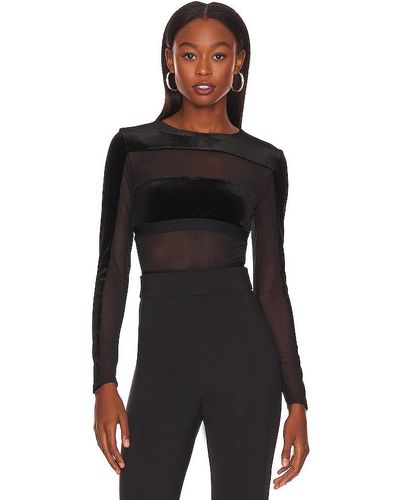 Undress Code Go For It Velvet Bodysuit - Black