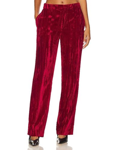 Steve Madden PANTALON EN VELOURS MERCER - Rouge