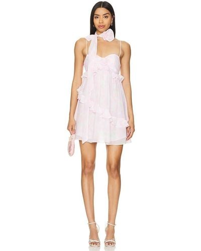 For Love & Lemons Ariana Mini Dress - White