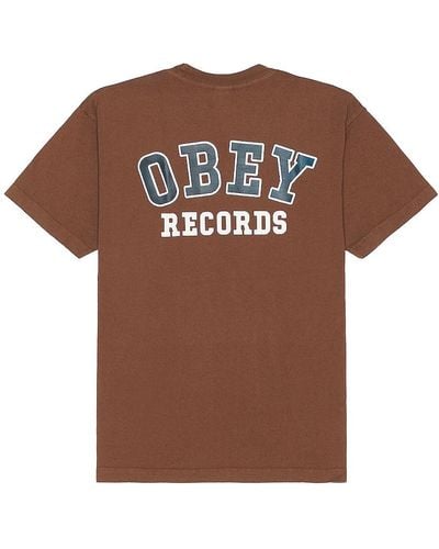 Obey Tシャツ - ブラウン