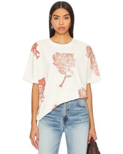 Free People Painted Floral Tシャツ - ホワイト