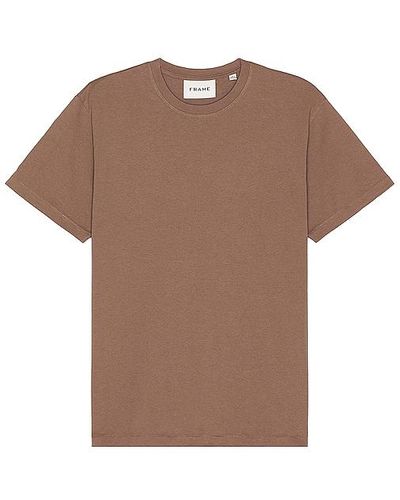 FRAME T-shirt à manches courtes avec logo - Marron