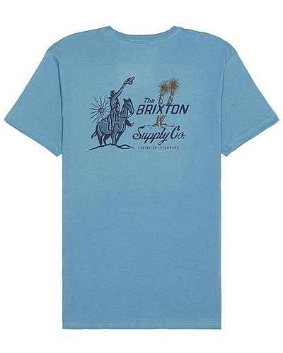 Brixton Austin Short Sleeve Tailored Tee - Blue