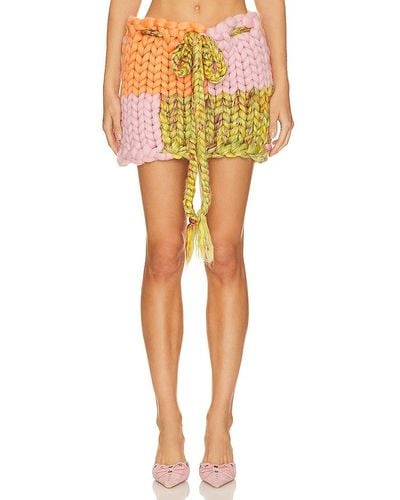Hope Macaulay Colossal Knit Skirt - Yellow