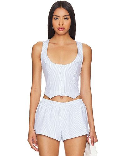 Frankie's Bikinis Nantucket Vest - White