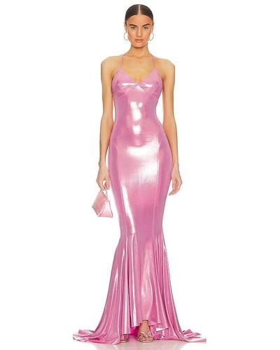 Norma Kamali Mermaid Fishtail Gown - Pink