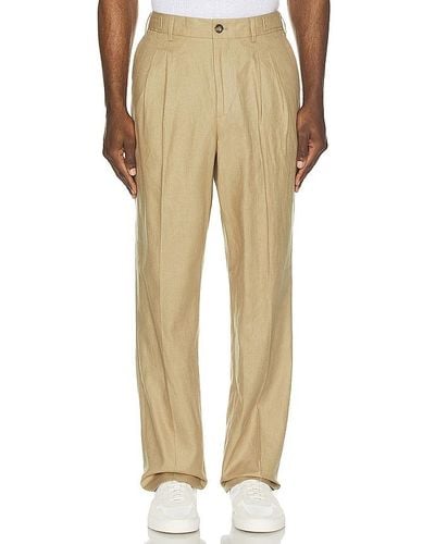 Scotch & Soda Straight Fit Pleated Pant - Natural