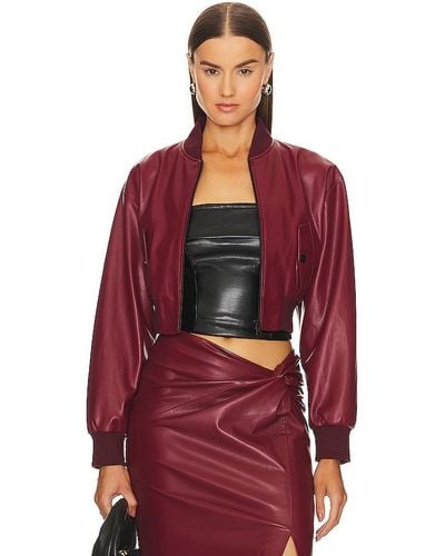 Lamarque Evelin Bomber Jacket - Red