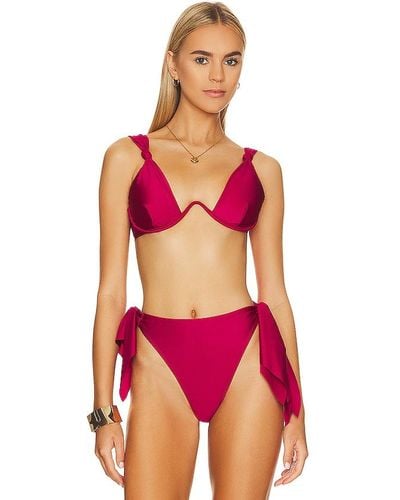 Andrea Iyamah Rai Two Piece Bikini Top - Red