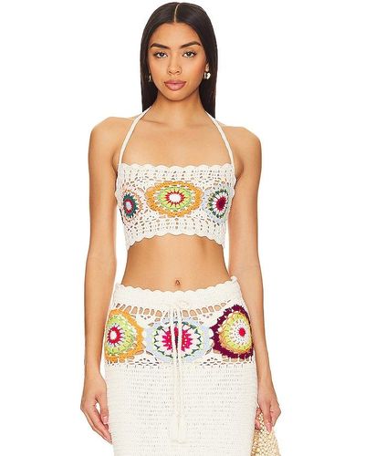 Lovers + Friends Kestrel crochet top - Multicolor