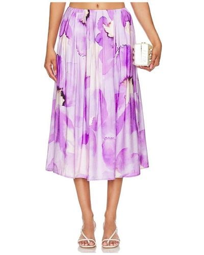 Bardot Leia Midi Skirt - Purple