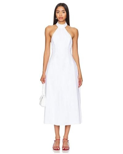 Bardot Genevieve Poplin Midi Dress - White