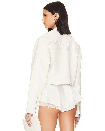 Lovers + Friends Bride Moto Jacket - White