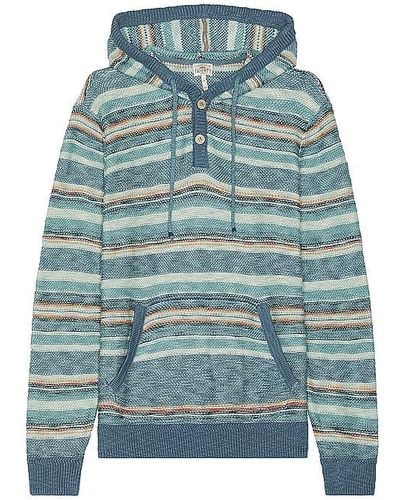 Faherty Cove Sweater Hoodie - Blue