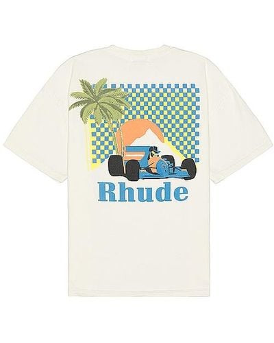 Rhude Camiseta moonlight tropics - Blanco