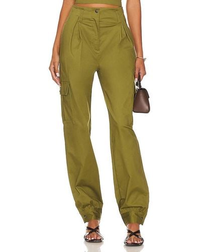 LITA by Ciara Relaxed Paperbag Cargo Trouser - Green