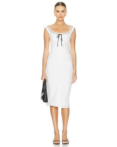 MAJORELLE Carmen Midi Dress - White