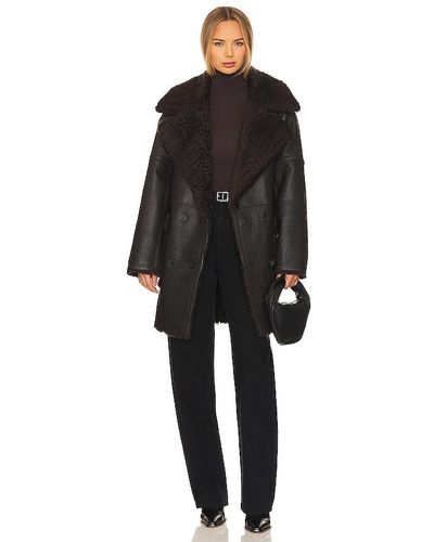 Citizens of Humanity Elodie Shearling Coat - Black