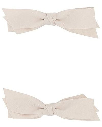 Shashi Petite Bow Set Of 2 - Blanc