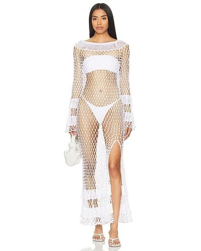 MY BEACHY SIDE X Revolve Crochet Maxi Dress - White