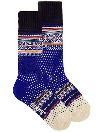 Beams Plus Nordic Socks - Blue