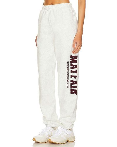 The Mayfair Group Mayfair Everyone's Welcome Here Sweatpants - White