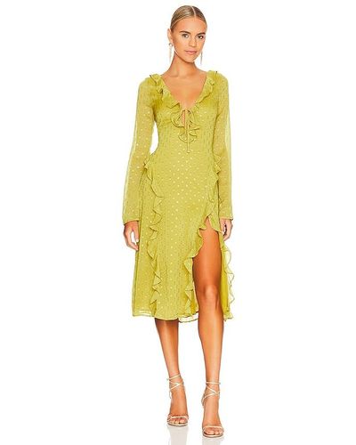 Tularosa Hallie Midi Dress - Yellow