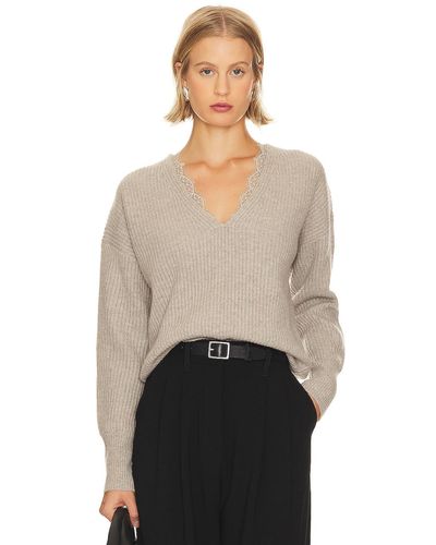 Brochu Walker Ava Lace Vee Sweater - ブラック
