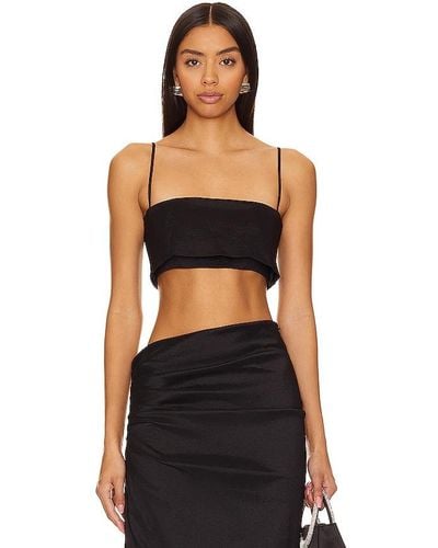 Lovers + Friends Ricky Cropped Top - Black