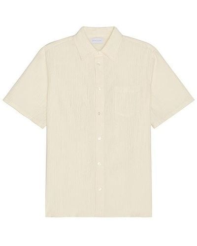 John Elliott Short Sleeve Cloak Button Up Shirt - White