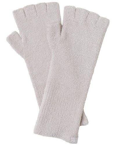 Barefoot Dreams Cozychic Lite Fingerless Gloves - White