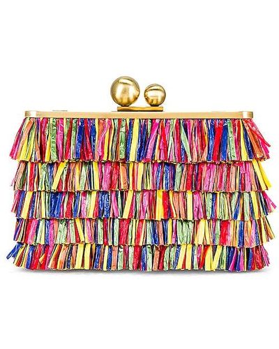 OLGA BERG CLUTCH CARLITA CARNIVALE - Rot