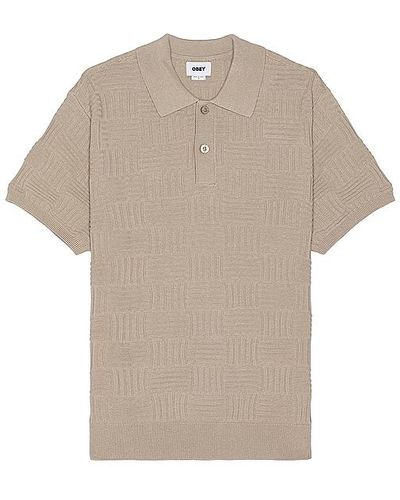 Obey Alfred Polo Jumper - Natural