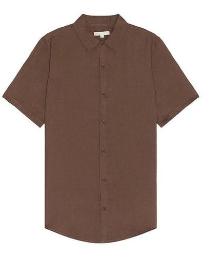 Onia Jack Air Linen Shirt - Brown
