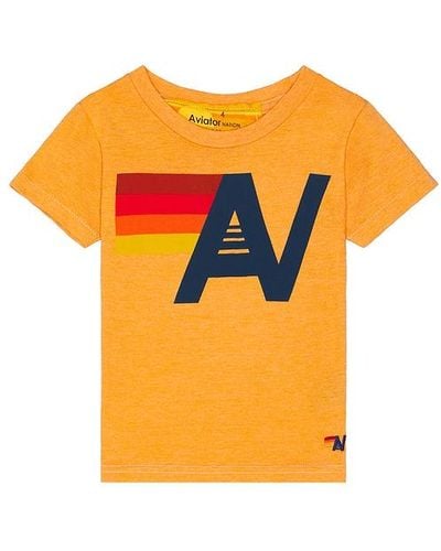 Aviator Nation Logo Kids Tee - Orange