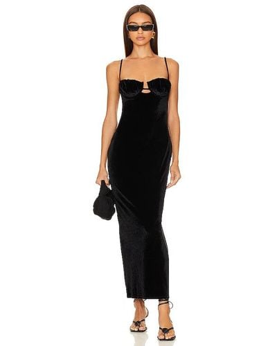 Montce Petal Long Dress - Black