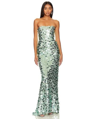 Bronx and Banco Farah Strapless Gown - Green