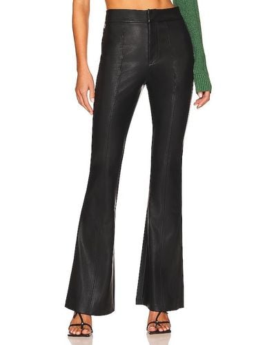 Blank NYC Faux Leather High Rise Flare Pant - Black