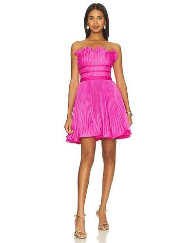 AMUR Lorena Strapless Mini Dress - Pink