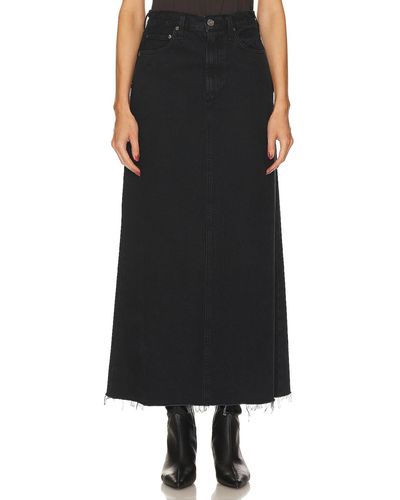Agolde Hilla Long Line Skirt - ブラック