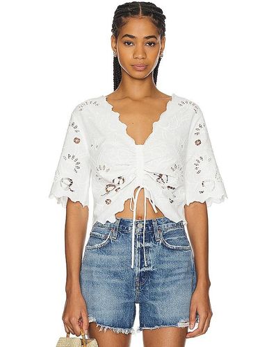 Mother The Social Butterfly Top - White