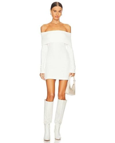 Enza Costa X Revolve Off-shoulder Sweater Mini Dress - White