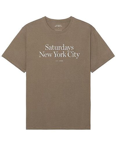 Saturdays NYC Miller Tee - Gray